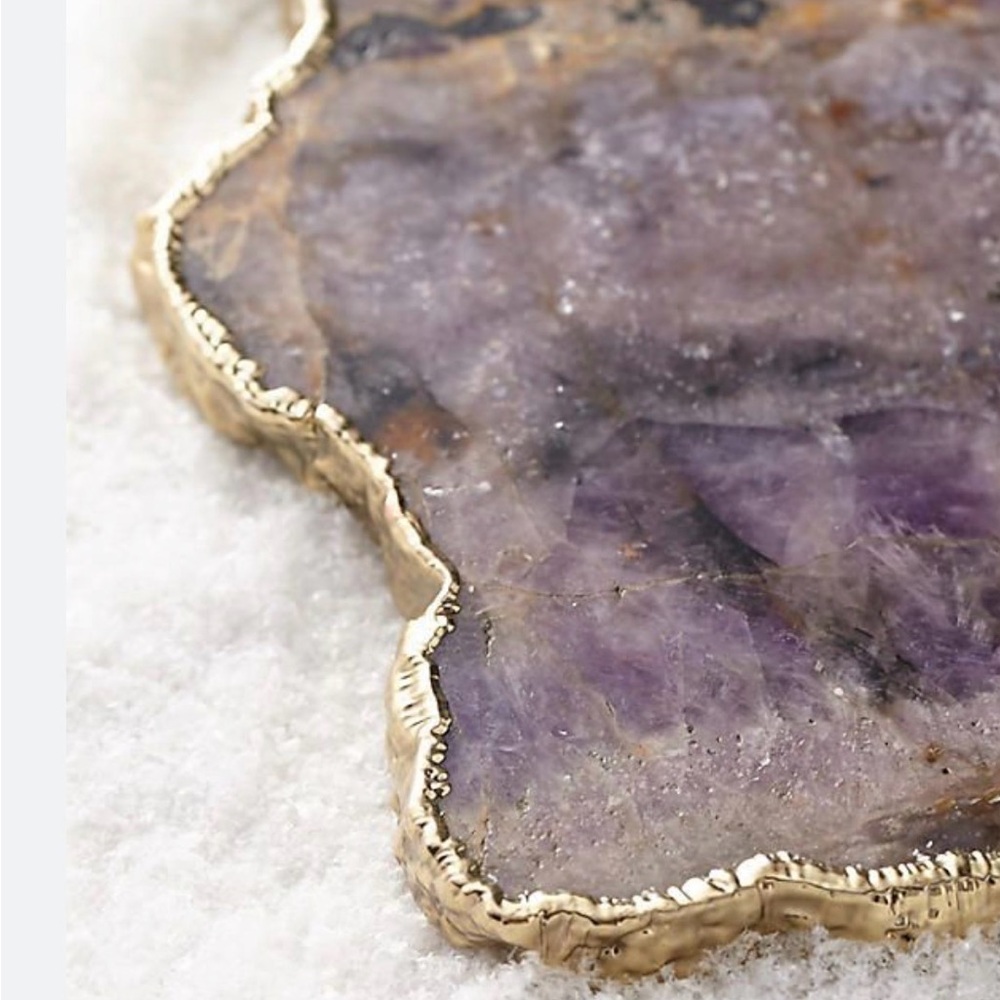 Anthropologie guided agate cheeseboard in amethyst! NEW!!